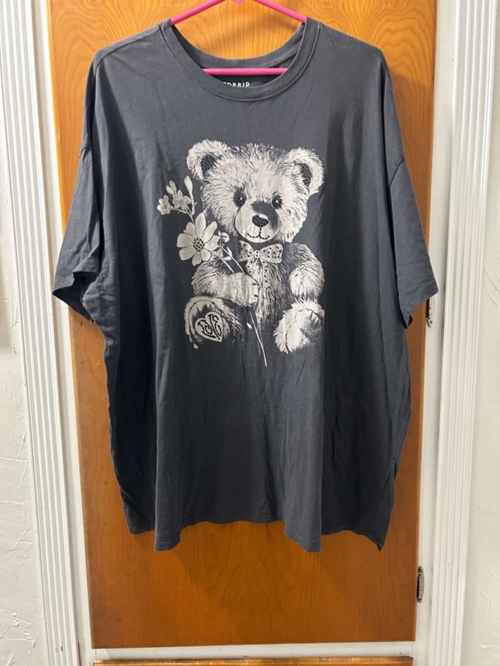 Torrid gray Teddy Bear Graphic Oversized Fit Tee